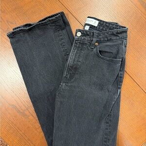 Abercrombie Black High-Rise Straight Leg Women's Jeans